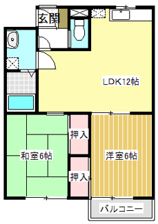 【間取り】 | グリーンファームB棟