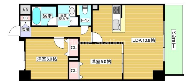 【間取り】 | サンセール海老江