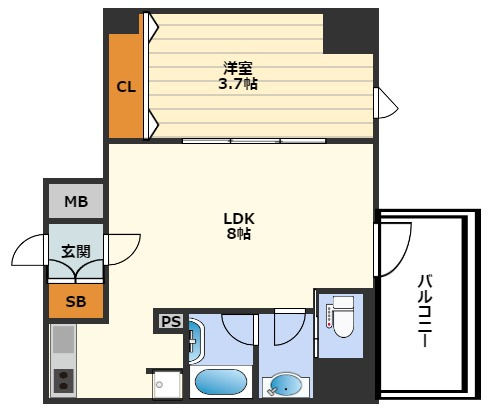 ブエナビスタ西天満の間取り