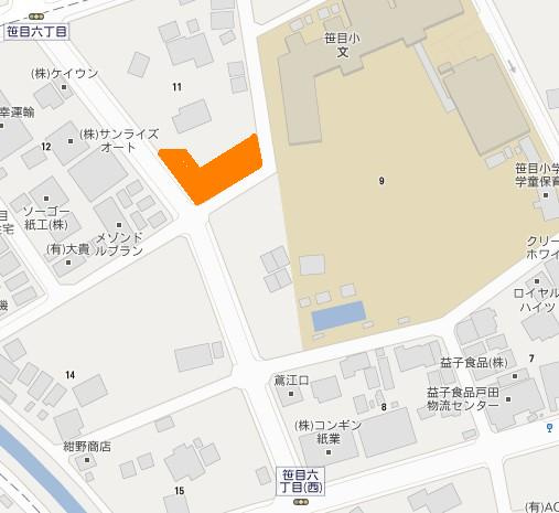 江口パーキングの地図
