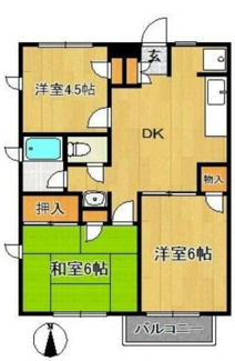 【間取り】 | グリーンタウン神木A棟 | 間取り