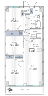 【外観】 | 木場サニータウン　8階　74.40㎡　角　部屋　リ　ノベーション済