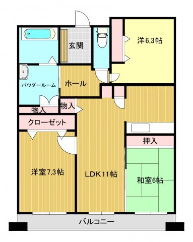 メディックス三萩野レジデンシャルタワーの間取り