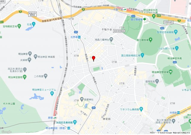 渋谷区千駄ヶ谷３丁目の事務所の地図
