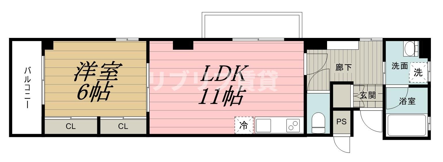 プレジール弁天の間取り