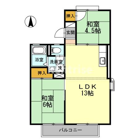 コーポエルノリタケ Ａの間取り