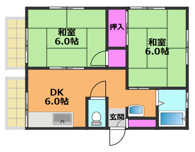 【間取り】 | ハイツ南桜ヶ丘