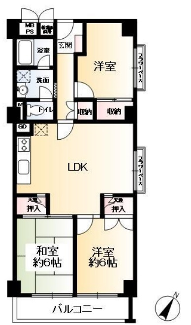 箕面◆最上階で眺望良好♪◆日商岩井箕面ハイツB棟◆の画像