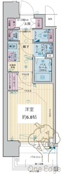 レシオス大阪城北詰の間取り