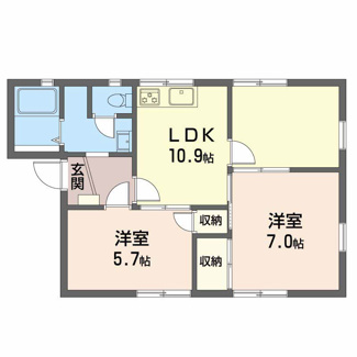 【間取り】 | ボンリビェール吉田
