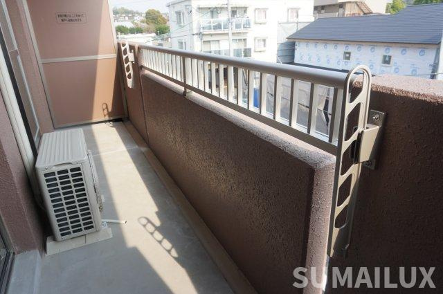 熊本市北区清水東町の賃貸マンションのバルコニー