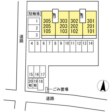 Grace・Calmeの区画図