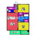【間取り】 | ＢＬＥＳＳ南福岡駅前の間取り