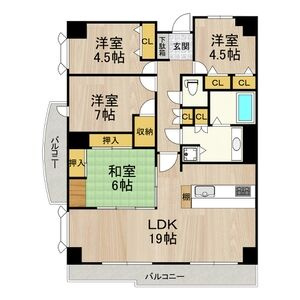 アーデンコート住吉川の間取り