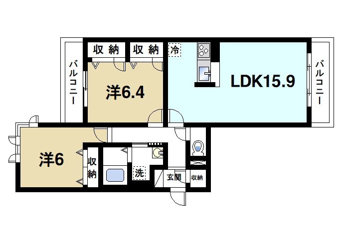 ホワイトヒルズ（梅美台）の間取り