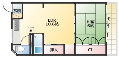 【間取り】 | コーポラス辰巳
