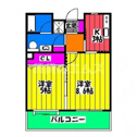 【間取り】 | リアンシエルブルー東比恵の間取り