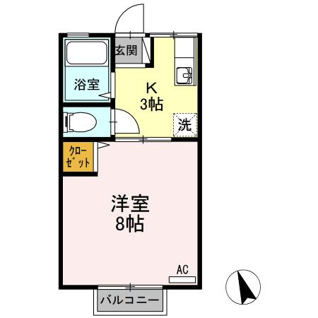 シティハイム三宅Ⅱの間取り