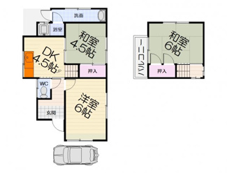 【間取り】 | 石津町中5丁貸家