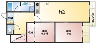 【間取り】 | ビューハイツ京都山科