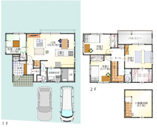 【間取り】 | 岐阜市鏡島新築分譲全10区画！太陽光発電システム搭載！ZEH住宅！耐震等級3・住宅性能評価書取得！ | 岐阜市鏡島新築分譲全10区画！太陽光発電システム搭載！ZEH住宅！耐震等級3・住宅性能評価書取得！
