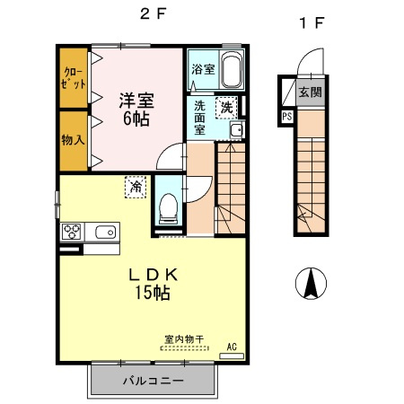 【間取り】 | TEC21 | 1LDKのお部屋です
