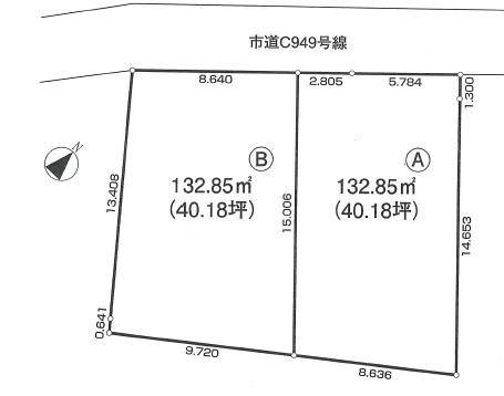日高市高萩　全２区画　B号区の画像