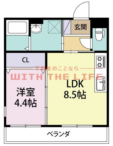 エストパレ【キャッシュバック対象物件】の間取り|建物外観を気になさる方へ、見た目の良い物件です