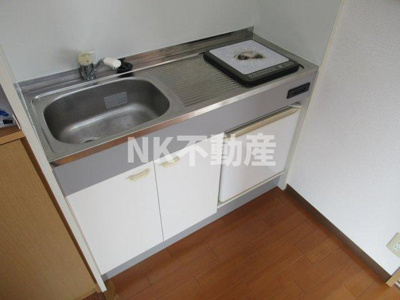 【キッチン】 | ミフネセントラルベア荒本（荒本賃貸） | コンパクトなキッチンで掃除もラクラク