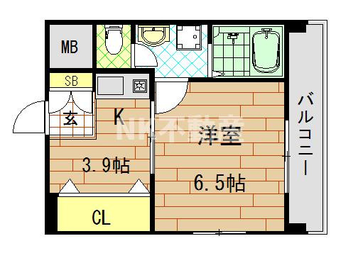 【間取り】 | ミフネセントラルベア荒本（荒本賃貸） | 間取りです