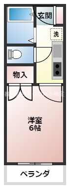 あいらんど花繰（マンスリー）の間取り|おしゃれな外観です