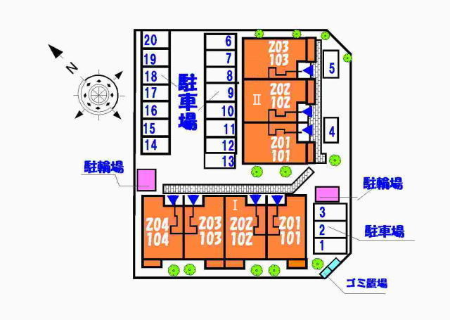 サンライズⅠの区画図
