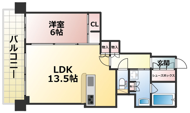 【間取り】 | ジオタワー南森町