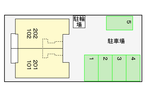 アルモニーの駐車場