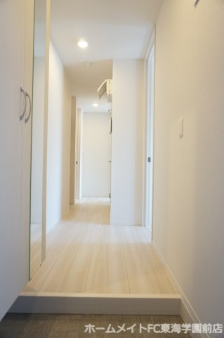 熊本市北区龍田１丁目のアパートの玄関