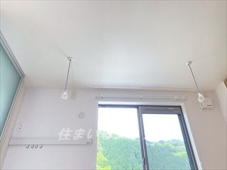 広島市安佐北区三入５丁目のアパートの設備|便利な室内物干し