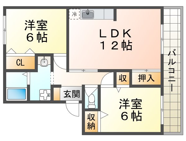メゾン桃山台の間取り