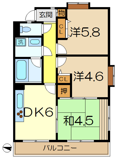 【間取り】 | クリオ上大岡伍番館