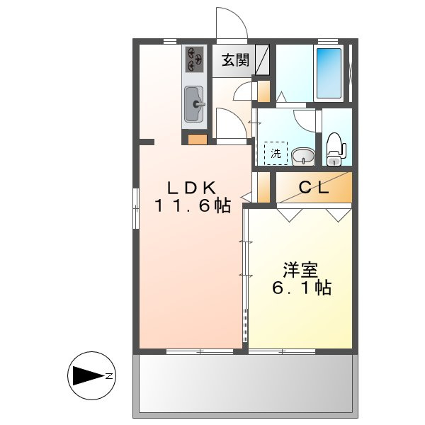 メゾン・エクランタンⅡの間取り