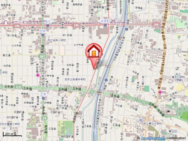 エスライズ京都河原町の地図
