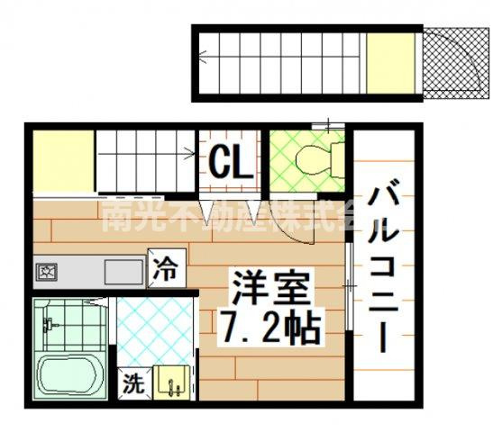 プリッ2ナガセ( 近畿大学 一人暮らし )の間取り