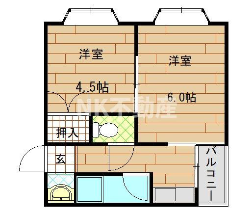 【間取り】 | 八戸ノ里プラザ（八戸ノ里賃貸） | 間取りです