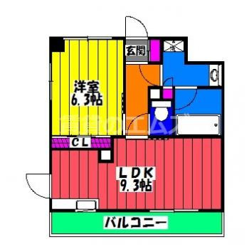 【間取り】 | ラクレイス大橋 | ラクレイス大橋の間取り
