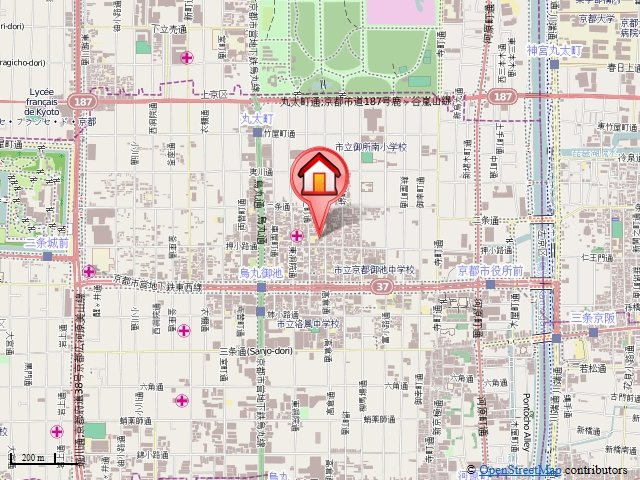 エステムコート御所南Ⅱの地図