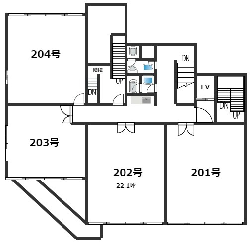 紺屋町店舗・事務所の間取り
