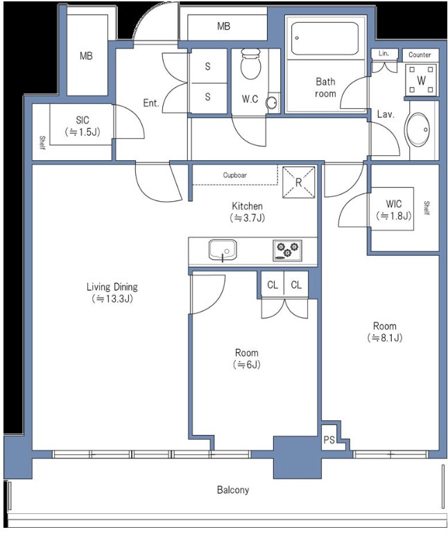 ザ・タワー横浜北仲の間取り