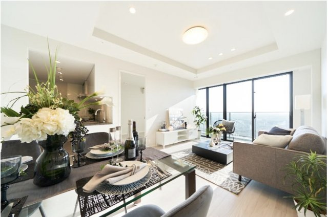 ザ・タワー横浜北仲の居間・リビング