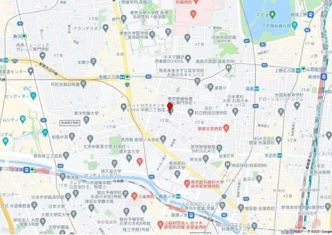 文京区本郷３丁目の事務所の地図