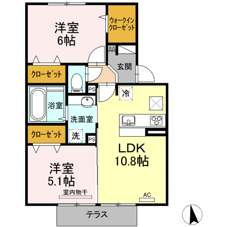 クレスト【キャッシュバック対象】の間取り