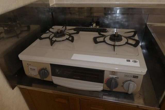 楠小路Ｂのキッチン|2口ガスコンロ